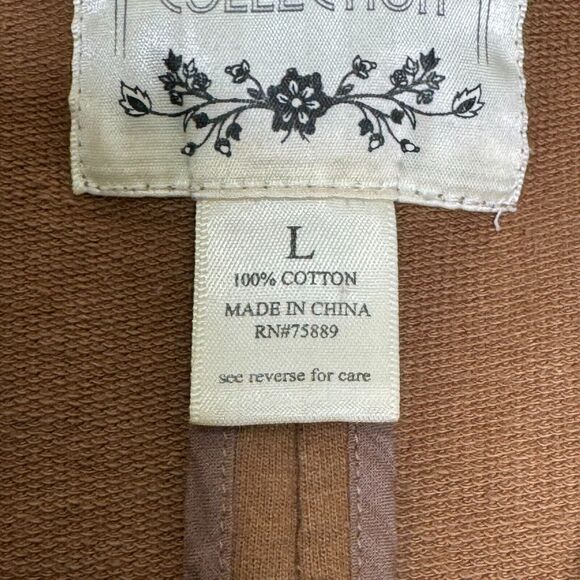 Nick & Mo Blazer Womens Large Brown Knit 3/4 Sleeve Embellished Anthropologie - Picture 6 of 10